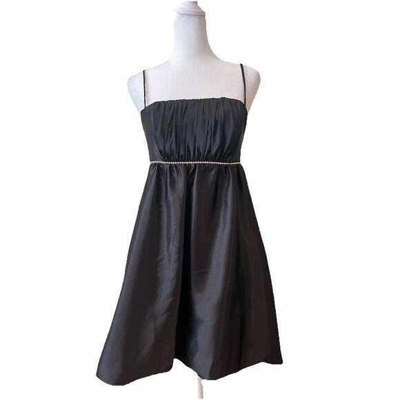 VTG Jessica McClintock Gunne Sax 90s Rhinestone Babydoll Bubble Hem Dress 5 - Picture 1 of 8